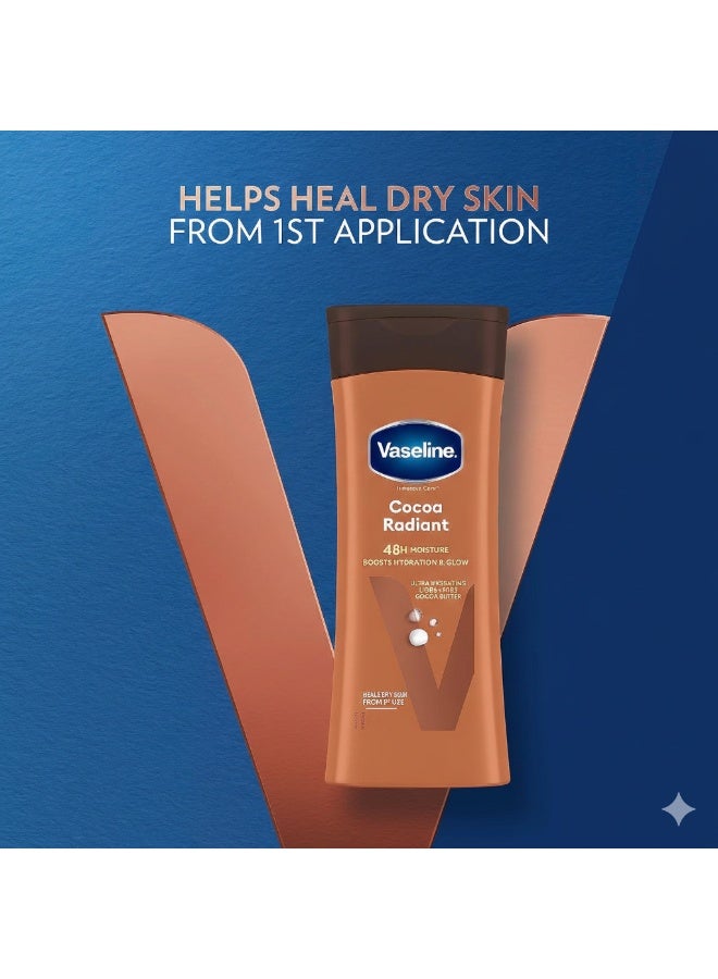 Vaseline Intensive Care Body Lotion For Dry To Very Dry Skin Cocoa Radiant 200ml - Image 2